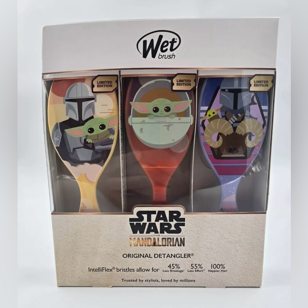 Wet Brush Star Wars Mandalorian Original Detangler Set 3 Pcs Limited Edition